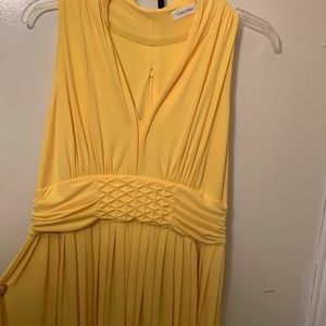 Calvin Klein Yellow Formal Dress Plus Size!